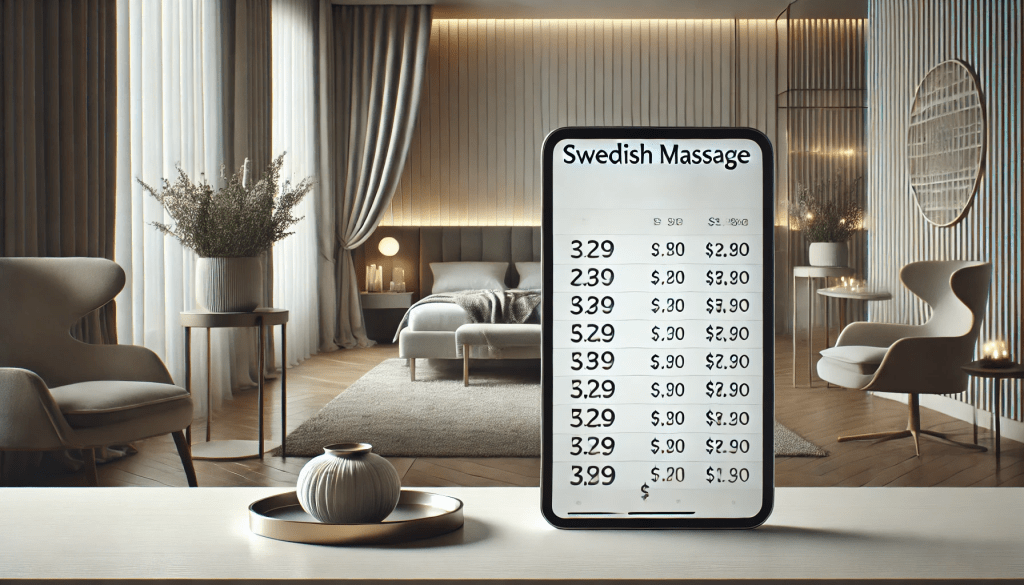 스웨디시 마사지 비용